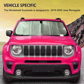 Frontscheibe Sonnenblenden Fahrzeug Innenraum Sonnenschutz Faltbare Sonnenblende für Jeep Renegade 2015 2016 2017 2018 2019 2020 2021 2022