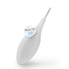 ORAL-PREVENT DR. THOMSEN Smart Grip Interdental Brushes 0.45 mm – White – ISO 1 – Deep Cleaning Between Teeth – Ultra-Fine Dental Picks – 24 Pack