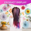 Bettinay 8PCS Coloured Hair Extensions, Braided Rubber Bands Wig Braid