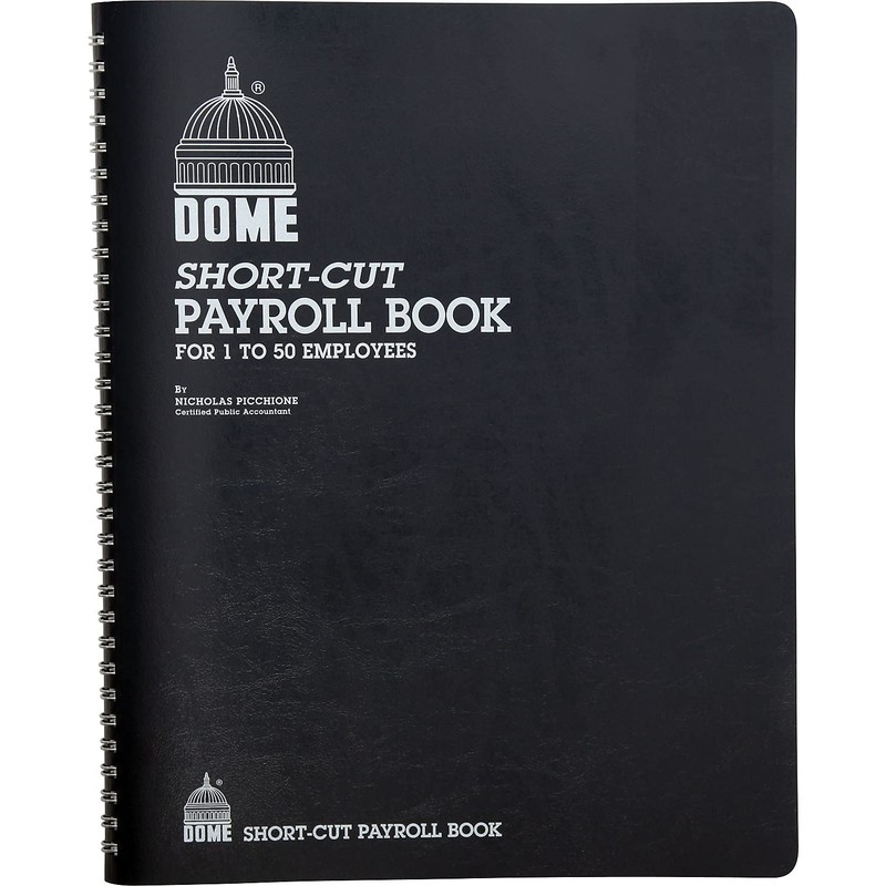 Dome 650 Payroll Record, Single Entry System, Blue Vinyl Cover,