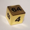 quEmpire Gaming Metal Backgammon Doubling Cube Dice / Gold Color