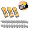EBQOSK 3 Pack Razor Scraper with 20 Extra Blades, Sticker