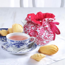 Tea Pot Cozies, Cotton Vintage Floral Teapot Dust Cover Tea Cosy, Kitchen Home Decorative Tea Pots Cozy with Insulation Pad for Housewife, Friend, Mom (Red)