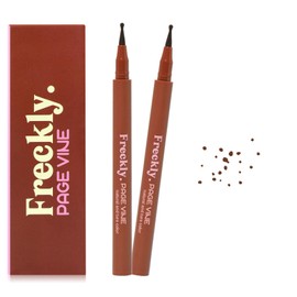 CLLFUU Freckle Pen,2 PCS Faux Freckle Stamp Waterproof,Fake Face Freckles Stain Makeup Long Lasting Quick Dry,Natural Lifelike Soft Dot Freck Pen 2PCS-03 Dark
