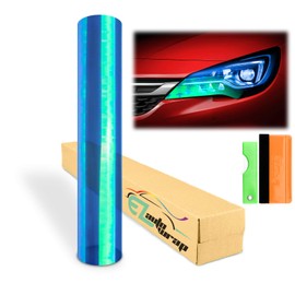 Free Tool Kit 12"x96" (1FT x 8FT) Chameleon Neo Dark Blue Headlight Taillight Fog Light Side Marker Vinyl Tint Film Self Adhesive