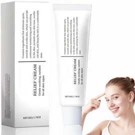 LUHI 345 Relief Cream,Crema Hidratante Calmante 345,crema reparadora intensiva,hidratante y humectante,Hidrata y nutre,unificando el tono de la piel,Suave y calmante,apta para todo tipo de piel.(1PCS)