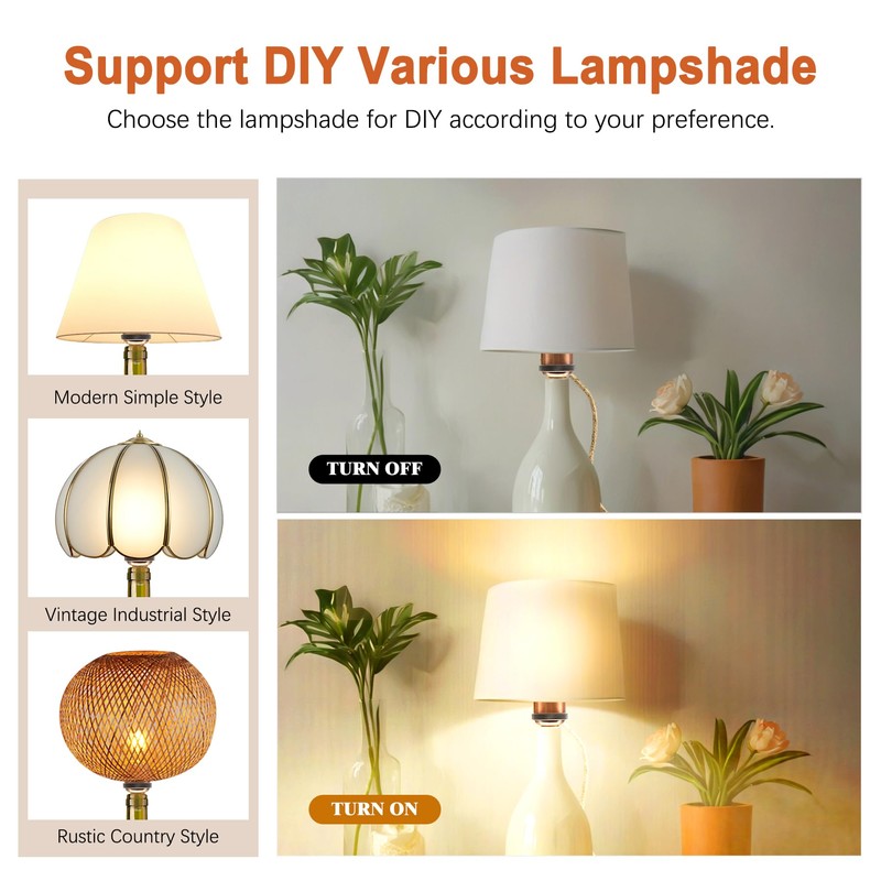 Bottle Lamp Kits, 2 Pack Bronze Bottle Lamp Adaptor Kit,