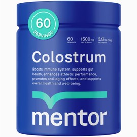 Mentor Mentor Colostrum Powder Supplement for Humans - Organic Bovine Colostrum Supplement for Gut Health, Hair Growth, Beauty, and Immune Support - Colostrum Protein