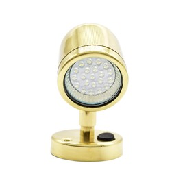 MARINE CITY Brass Swivel Head Cabin Reading Chart LED Light MR 16-3 W for Marines – Boats – Yachts – Ships (Pack of 1)