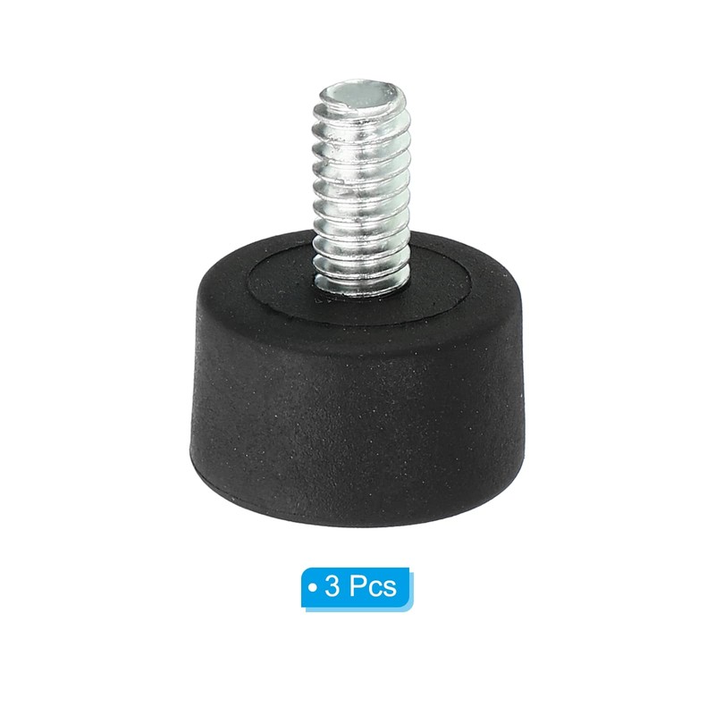 PATIKIL Universal 1/4" x 1" Rubber Tripod Feet, 3 Pack