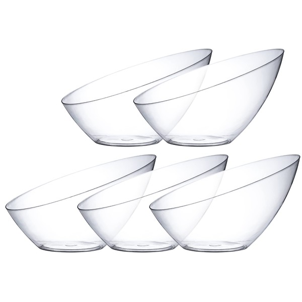 Posh Setting Crystal Clear, Disposable Premium Hard Plastic Medium Angled