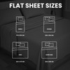 HOME ACE Black Flat Sheet King Size 254CM x 274CM,