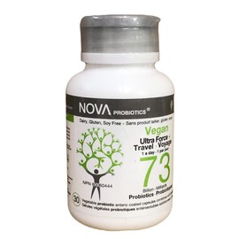 NOVA Probiotics Vegan Ultra Strength & Travel 73 Billion Probiotics per Capsule-30 VCaps
