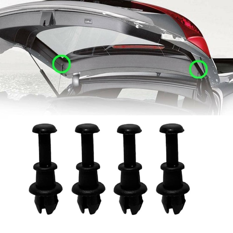 Pack of 4 parcel shelf retaining strap, parcel shelf clips,