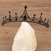 Amariver Black Crystal Tiara Crown for Women Gothic Gold Crown
