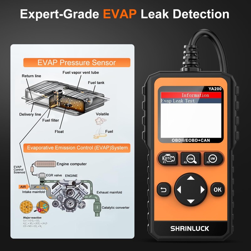Y2 2.8'' Color Graphing Screen OBD2 Scanner Diagnostic Tool,Enhanced PRO