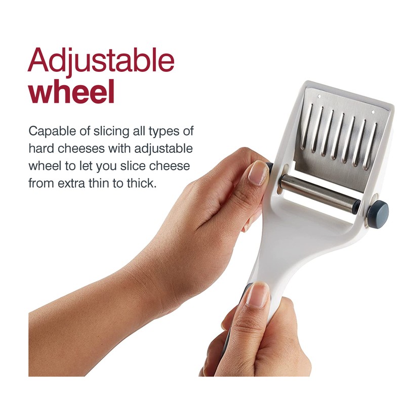 Zyliss Dial & Slice Cheese Slicer - Adjustable, Handheld Cheese