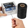 9-Ply Black Waxed Lacing Cord Twine with Dispenser Box 160