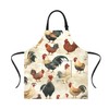 ANNA QUEEN Rooster Apron for Women Men with Pockets, Adjustable