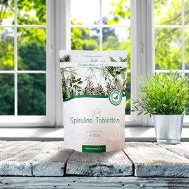 VivaNutria Organic Spirulina Pellets 500 g | From Controlled Organic Cultivation I 2500 Organic Spirulina Tablets without Additives - Pure & Natural I Gently Processed | Raw Food Quality | Vegan