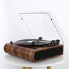 Bluetooth Record Player, 3 Speed Turntable with Built-in Speakers, Retro