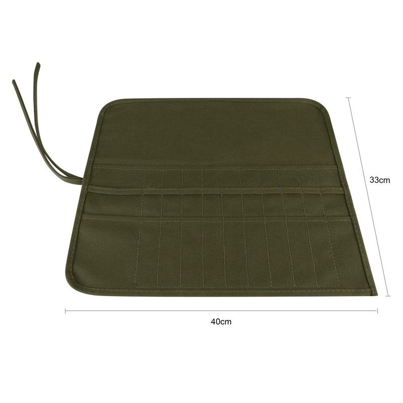 Pencil Roll Up Case Canvas Pencil Pouch Case Pen Wrap