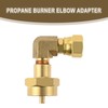 Mgoodoo 1LB Propane Burner Elbow Adapter, 3/8 Inch Brass Swivel