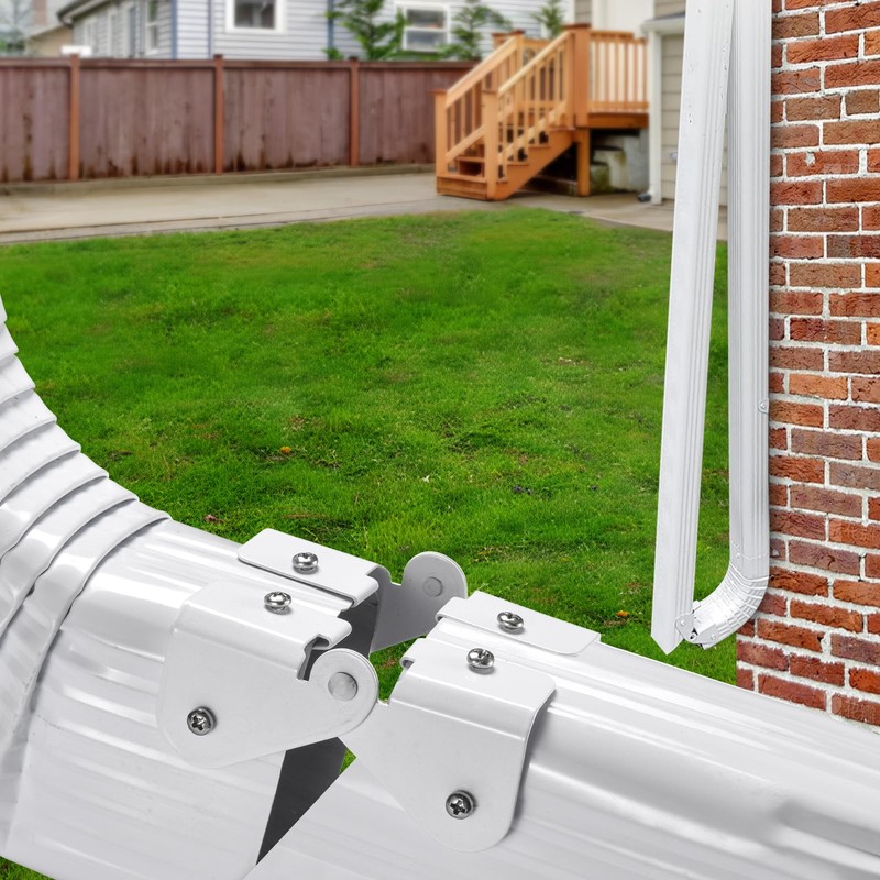 Gutter Extension Hinge，Gutter Downspout Flip-Up Hinge (2 Pack Downspout Hinge)