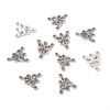 20 piezas de plata tibetana triangular con 3 agujeros para