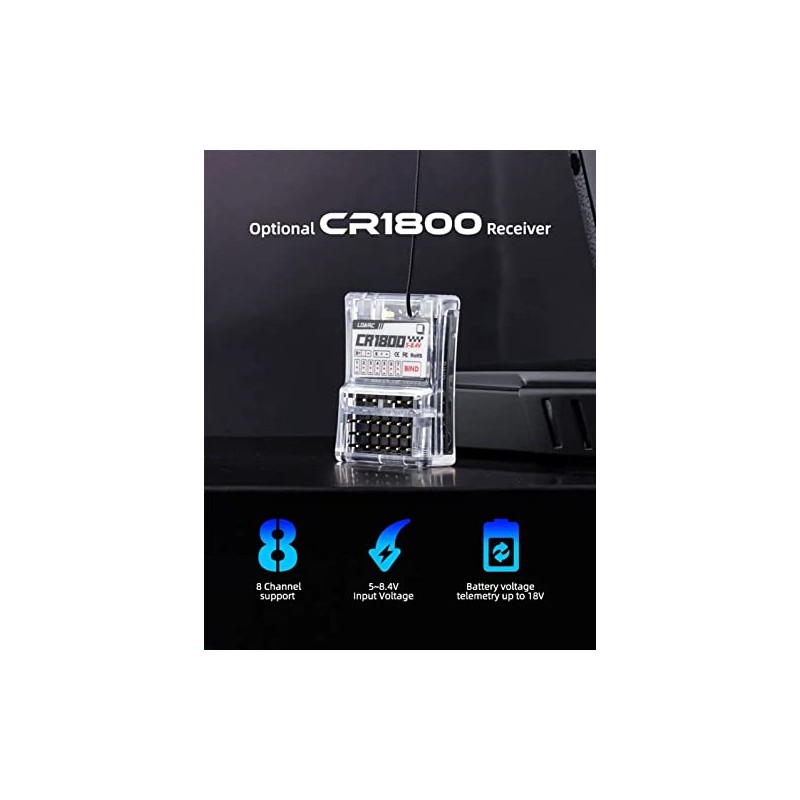captainrc LDARC CT01 CR1800 Receiver 2.4G 8-Channel Radio Transmitter for