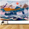 Ruibo Mountain Tapestry Wall Hanging, Forest Tree Sunset Tapestry/Nature Landscape