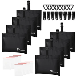 Yexcend 8 Packs Boat Cover Sand Bag Mooring Kit, 600D Marine Grade Polyester Canvas with Tarp Clip Accessories
