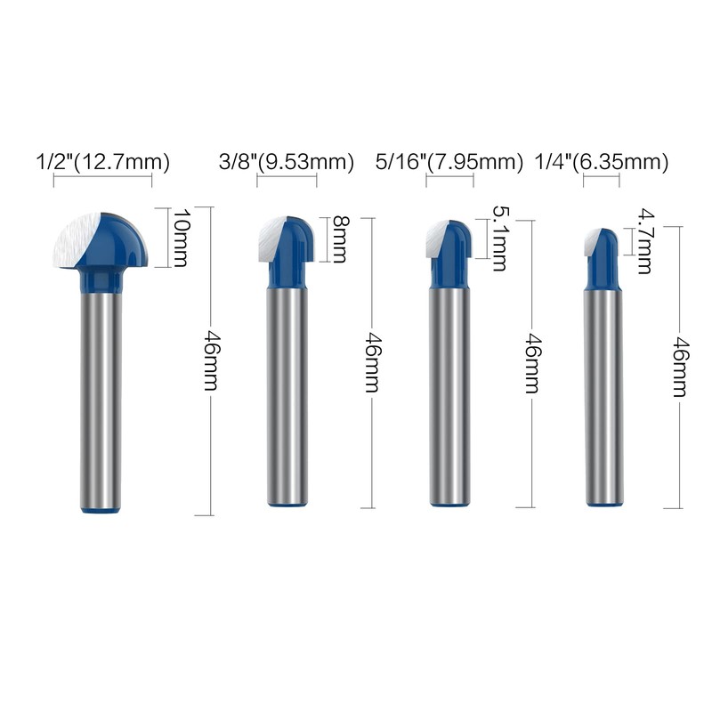 ROOCBIT 1/4 Inch Shank Cove Box Router Bit - 1/4"
