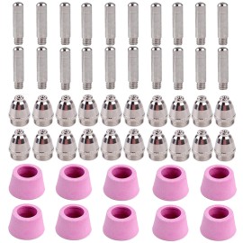Amico Electric CUT5060-050, 50Pcs Plasma Cutter Consumables Nozzles, Electrodes and Cups New
