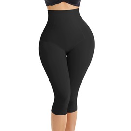 SUNACGO - Pantalones Moldeadores para Mujer Elástico Control de Abdomen sin Costura Fría Cintura Alta Levantamiento de Glúteos Ropa Interior Negro Talla Media