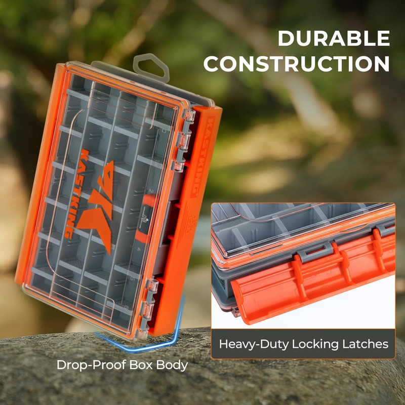 KastKing HyperSeal 3500 Double-Sided Waterproof Fishing Tackle Box – Adjustable