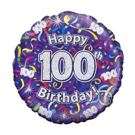 Oaktree UK Oaktree 18" 100th Birthday Streamers Holographic