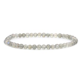 Genuine Gemstone Bracelet with Round 4 mm Beads – Various Lengths – Healing Stone Protective Stone Bracelet Lucky Charm Talisman Gift, Gemstone, Gemstone