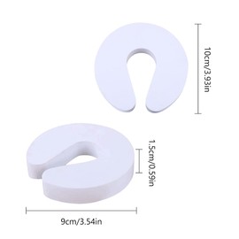 Safety Door Stoppers, Door Slam Stopper, 6 pcs Door Stoppers for Kids, Door Anti Slam, Foam Door Stoppers Top of Door, Door Finger Guards, Foam Door Stoppers Kids, Door Safety for Children, White