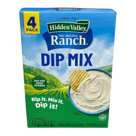 Hidden Valley Ranch Dip Mix 4oz  (4 packets)