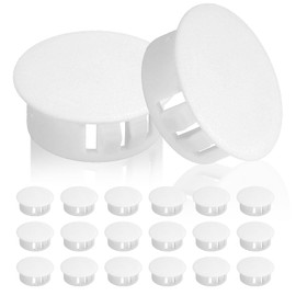 DN 20 mm Ventilation Pipe End Piece Cover - OD 24 mm Spring Cover Pipe Lid Inner Diameter 20 mm, Pipe Cover Made of ASA Plastic, UV-Resistant, Fire Protection Class 94-V2 (Pack of 20, White)