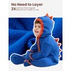 PATPAT Baby Fleece Footies Hooded Romper- Cute Outfit for Boys