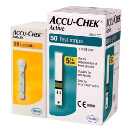 50 Tiras Reactivas Active + 25 Lancetas Softclix Gratis