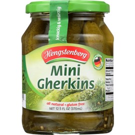Hengstenberg Pickle Gherkins Mini, 12.5 oz ( Pack of 4)