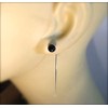 Long Threader Earrings with Black Onyx and Silver