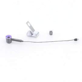 1:12 Scale Miniature Hair Dryer Set w/Stand, Nozzle: Realistic Model for Dollhouse Bathroom, Bedroom Vanity, Hair Salon, Adult Collector (Purple)