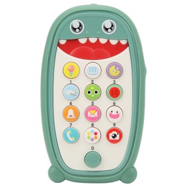 Baby Phone Toy Early Educational Music Sound Lighting Telephone Cell Phone for Infant Green