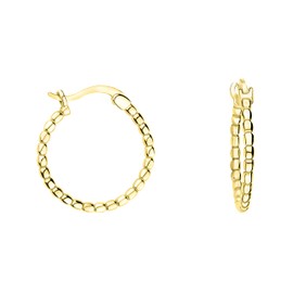 SOFIA MILANI - Women's Earrings 925 Silver - Ball Creole Earrings, Yellow Gold