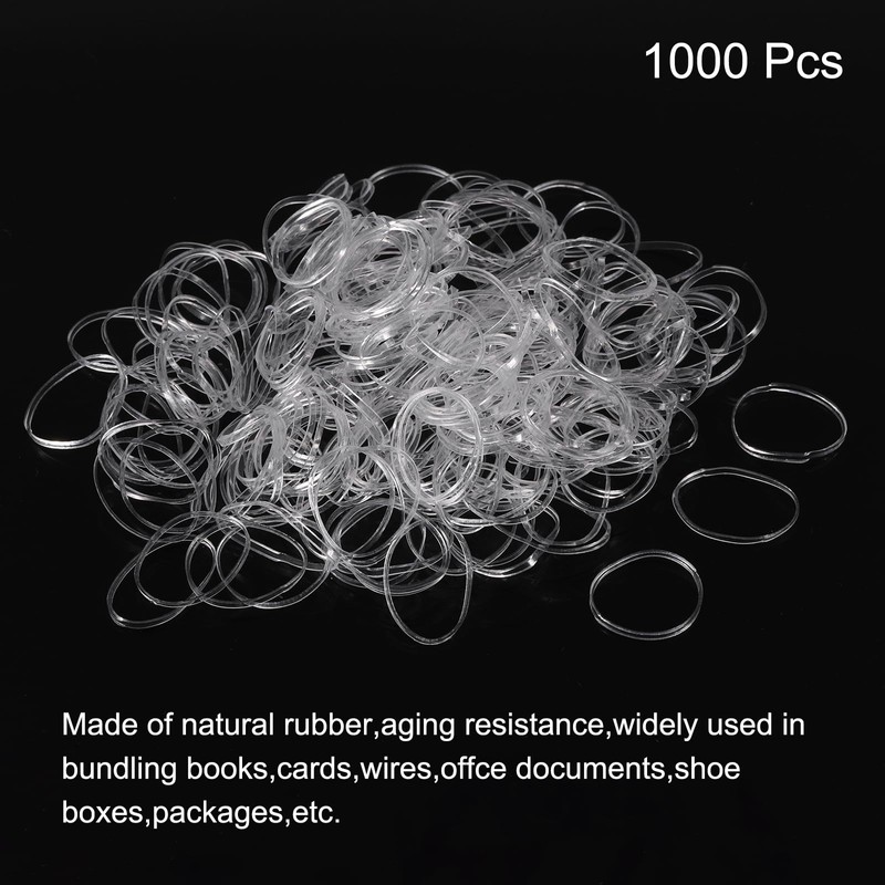 sourcing map 1000 Pack Rubber Band Stretchable Rubber Elastic Band