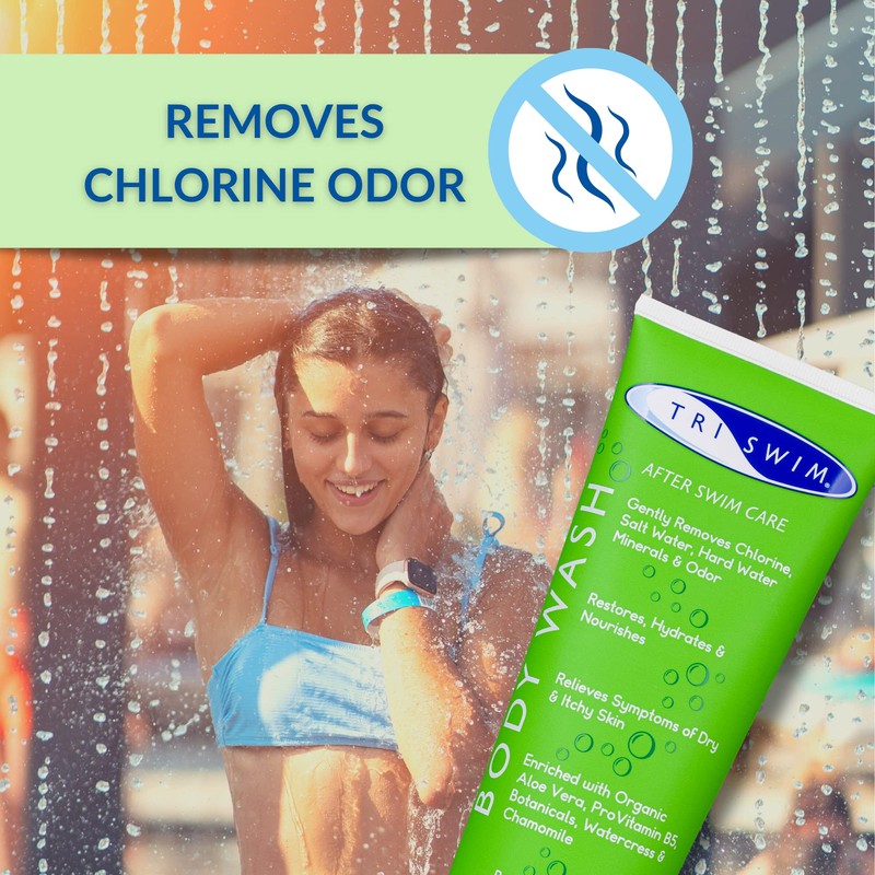 TRISWIM Moisturizing Chlorine Removing Body Wash For Swimmers Apricot Mango